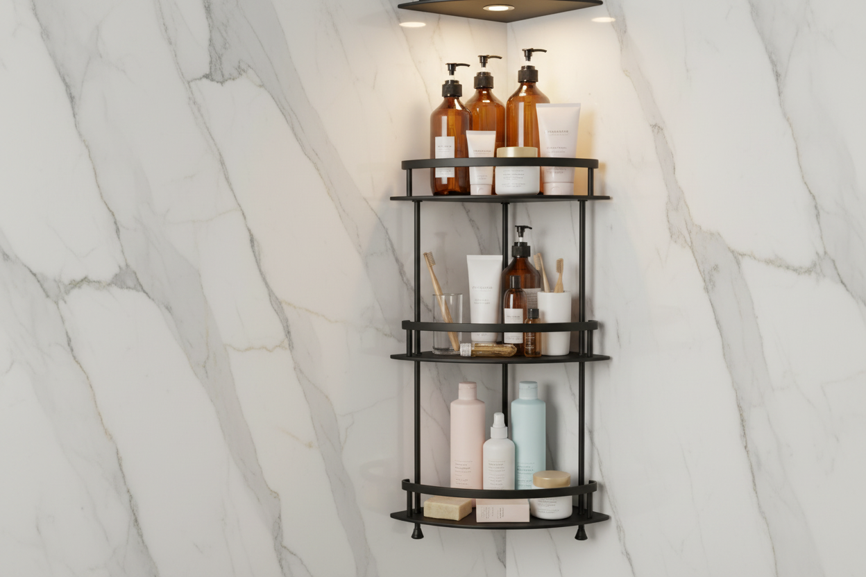Creative Hero – Black Corner Shelf Organizer